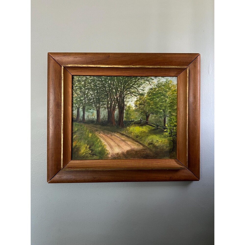 Vintage Framed Oil Painting: ‘Just An Adventure Away’